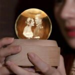 Warm Light Crystal Globe Rotating Music Box - Image 4