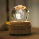 Warm Light Crystal Globe Rotating Music Box - Image 5