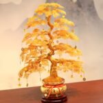 Golden Pine Tree Decorative Ornament