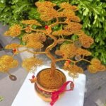 Golden Pine Tree Decorative Ornament - Image 4