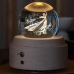 Warm Light Crystal Globe Rotating Music Box - Image 6