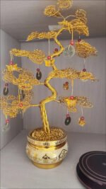 Golden Pine Tree Decorative Ornament - Image 24