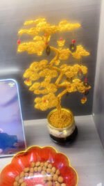 Golden Pine Tree Decorative Ornament - Image 25